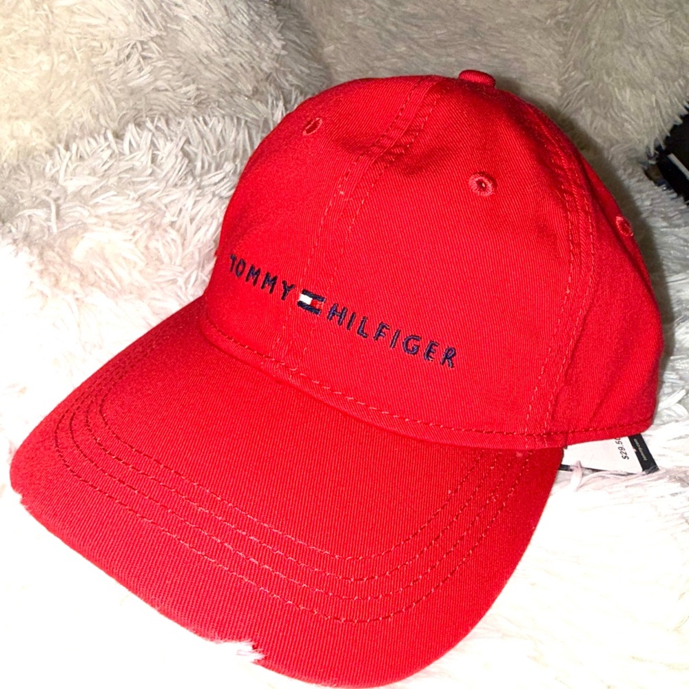 Tommy Hilfiger Bright Red Baseball Cap